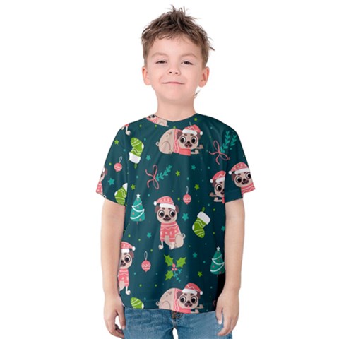 Pattern Christmas Funny Kids  Cotton Tee by Semog4