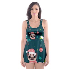 Pattern Christmas Funny Skater Dress Swimsuit by Semog4