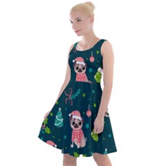 Pattern Christmas Funny Knee Length Skater Dress by Semog4