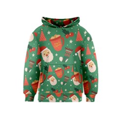 Colorful Funny Christmas Pattern Kids  Pullover Hoodie by Semog4