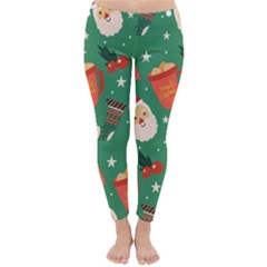 Colorful Funny Christmas Pattern Classic Winter Leggings by Semog4