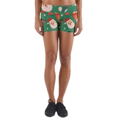 Colorful Funny Christmas Pattern Yoga Shorts by Semog4