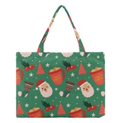 Colorful Funny Christmas Pattern Medium Tote Bag by Semog4