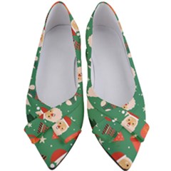 Colorful Funny Christmas Pattern Women s Bow Heels by Semog4