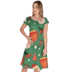 Colorful Funny Christmas Pattern Classic Short Sleeve Dress by Semog4