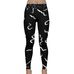 Scribbles Lines Drawing Picture Classic Yoga Leggings by Semog4