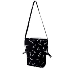 Scribbles Lines Drawing Picture Folding Shoulder Bag by Semog4