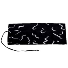 Scribbles Lines Drawing Picture Roll Up Canvas Pencil Holder (s) by Semog4