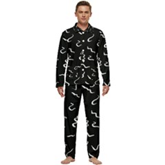 Scribbles Lines Drawing Picture Men s Long Sleeve Velvet Pocket Pajamas Set by Semog4