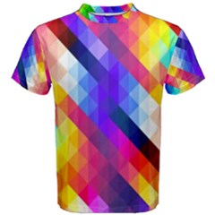 Abstract Background Colorful Pattern Men s Cotton Tee by Semog4