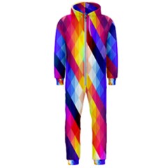 Abstract Background Colorful Pattern Hooded Jumpsuit (men) by Semog4