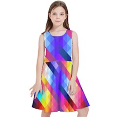 Abstract Background Colorful Pattern Kids  Skater Dress by Semog4