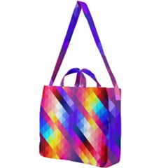 Abstract Background Colorful Pattern Square Shoulder Tote Bag by Semog4