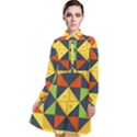 Background Geometric Color Long Sleeve Chiffon Shirt Dress View1