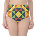 Background Geometric Color Classic High-Waist Bikini Bottoms View1