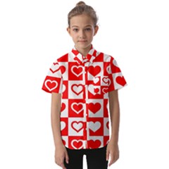 Background Card Checker Chequered Kids  Short Sleeve Shirt by Semog4