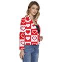 Background Card Checker Chequered Women s Long Sleeve Revers Collar Cropped Jacket View3