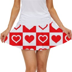 Background Card Checker Chequered Women s Skort