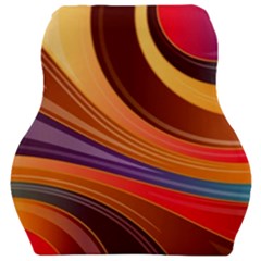 Abstract Colorful Background Wavy Car Seat Velour Cushion  by Semog4