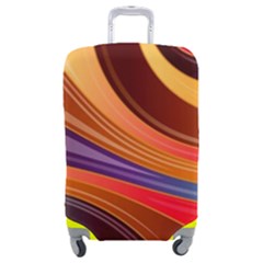 Abstract Colorful Background Wavy Luggage Cover (medium) by Semog4