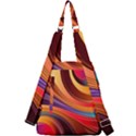 Abstract Colorful Background Wavy Center Zip Backpack View2