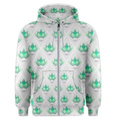 Plant Pattern Green Leaf Flora Men s Zipper Hoodie by Semog4