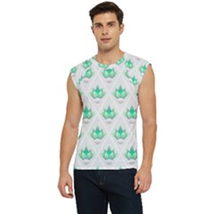 Plant Pattern Green Leaf Flora Men s Raglan Cap Sleeve Tee by Semog4