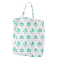 Plant Pattern Green Leaf Flora Giant Grocery Tote by Semog4