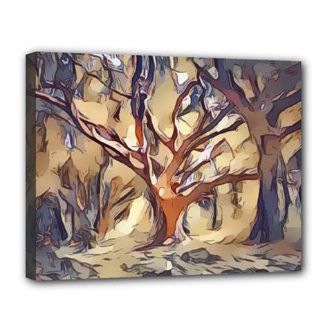 Tree Forest Woods Nature Landscape Canvas 14  X 11  (stretched) by Semog4