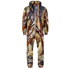 Tree Forest Woods Nature Landscape Hooded Jumpsuit (men) by Semog4