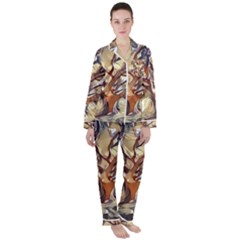 Tree Forest Woods Nature Landscape Women s Long Sleeve Satin Pajamas Set	 by Semog4