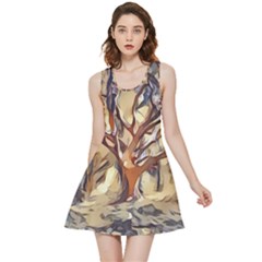 Tree Forest Woods Nature Landscape Inside Out Reversible Sleeveless Dress by Semog4