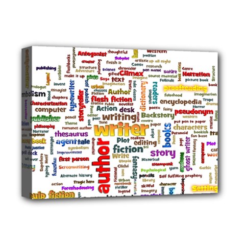 Writing Author Motivation Words Deluxe Canvas 16  X 12  (stretched)  by Semog4