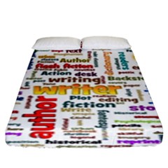 Writing Author Motivation Words Fitted Sheet (king Size) by Semog4