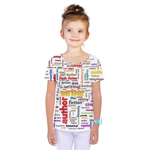 Writing Author Motivation Words Kids  One Piece Tee by Semog4