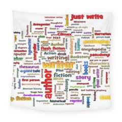 Writing Author Motivation Words Square Tapestry (large) by Semog4