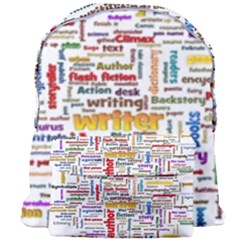 Writing Author Motivation Words Giant Full Print Backpack by Semog4