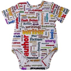 Writing Author Motivation Words Baby Short Sleeve Bodysuit by Semog4