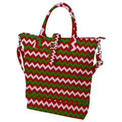 Christmas Paper Scrapbooking Pattern Buckle Top Tote Bag by Semog4