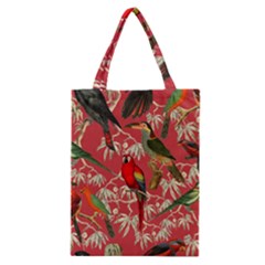 Vintage Tropical Birds Pattern In Pink Classic Tote Bag by CCBoutique