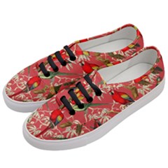 Vintage Tropical Birds Pattern In Pink Women s Classic Low Top Sneakers by CCBoutique