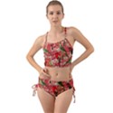 Vintage Tropical Birds Pattern in Pink Mini Tank Bikini Set View1