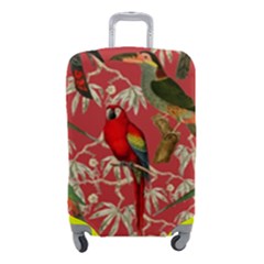 Vintage Tropical Birds Pattern In Pink Luggage Cover (small) by CCBoutique