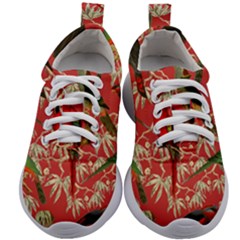 Vintage Tropical Birds Pattern In Pink Kids Athletic Shoes by CCBoutique