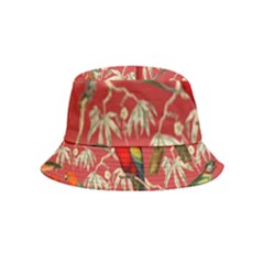 Vintage Tropical Birds Pattern In Pink Inside Out Bucket Hat (kids) by CCBoutique