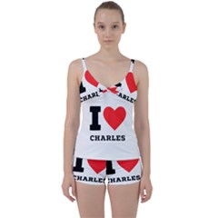 I Love Charles  Tie Front Two Piece Tankini by ilovewhateva