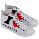 I love Charles  Women s Mid-Top Canvas Sneakers View3