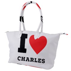 I Love Charles  Canvas Shoulder Bag by ilovewhateva