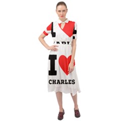 I Love Charles  Keyhole Neckline Chiffon Dress by ilovewhateva