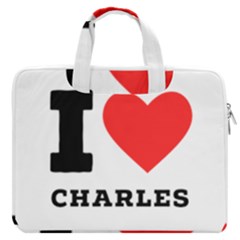 I Love Charles  Macbook Pro 13  Double Pocket Laptop Bag by ilovewhateva